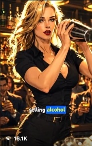 Instagram Reel - blonde bartender