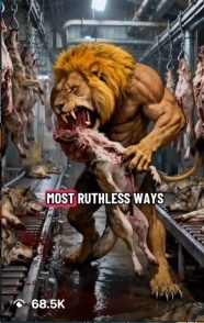 Instagram Reel - lion eating meat